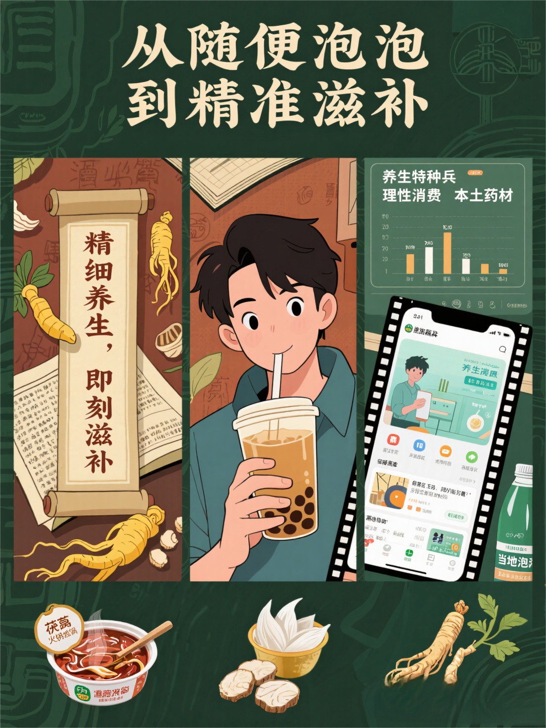养生到“中医真香” ——郴州青年的养生图鉴PG电子麻将胡了模拟器郴江潮工作室丨从朋克(图3)